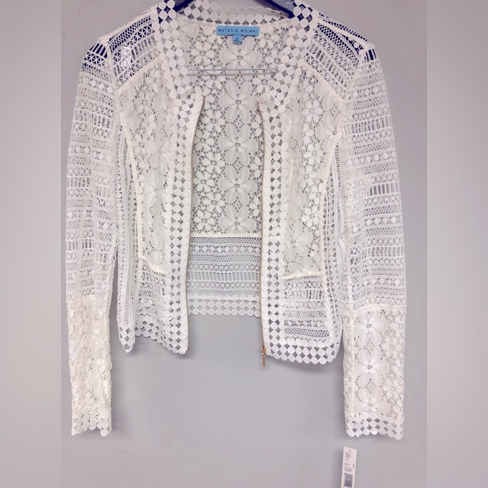 Antonio melani lace eyelet jacket